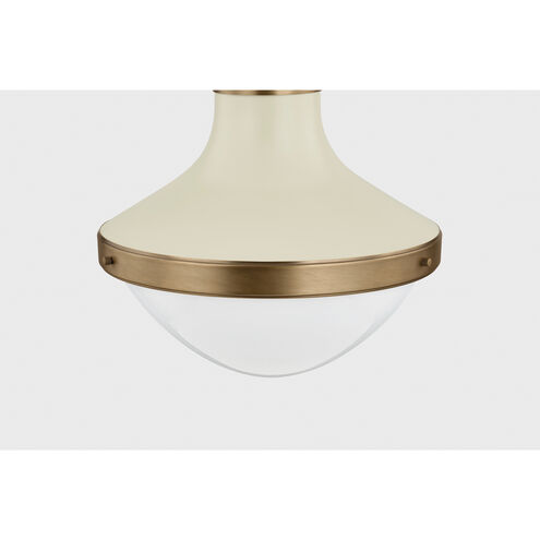 Maxton 1 Light 17.75 inch Patina Brass and Soft Sand Pendant Ceiling Light